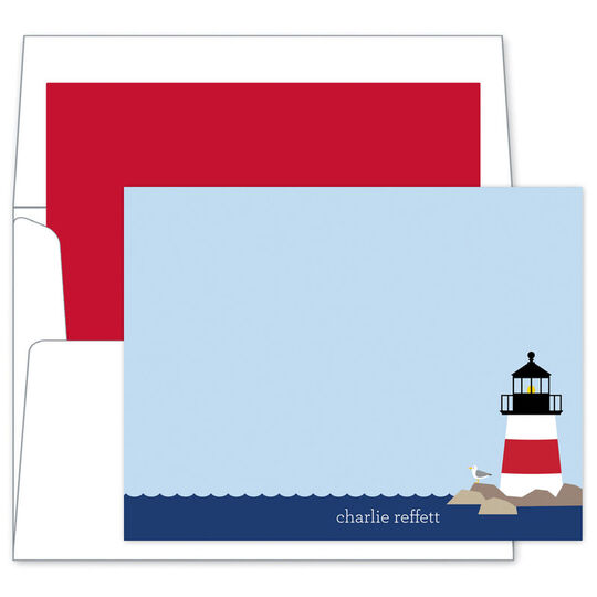 Harbor Lighthouse Flat Note Cards